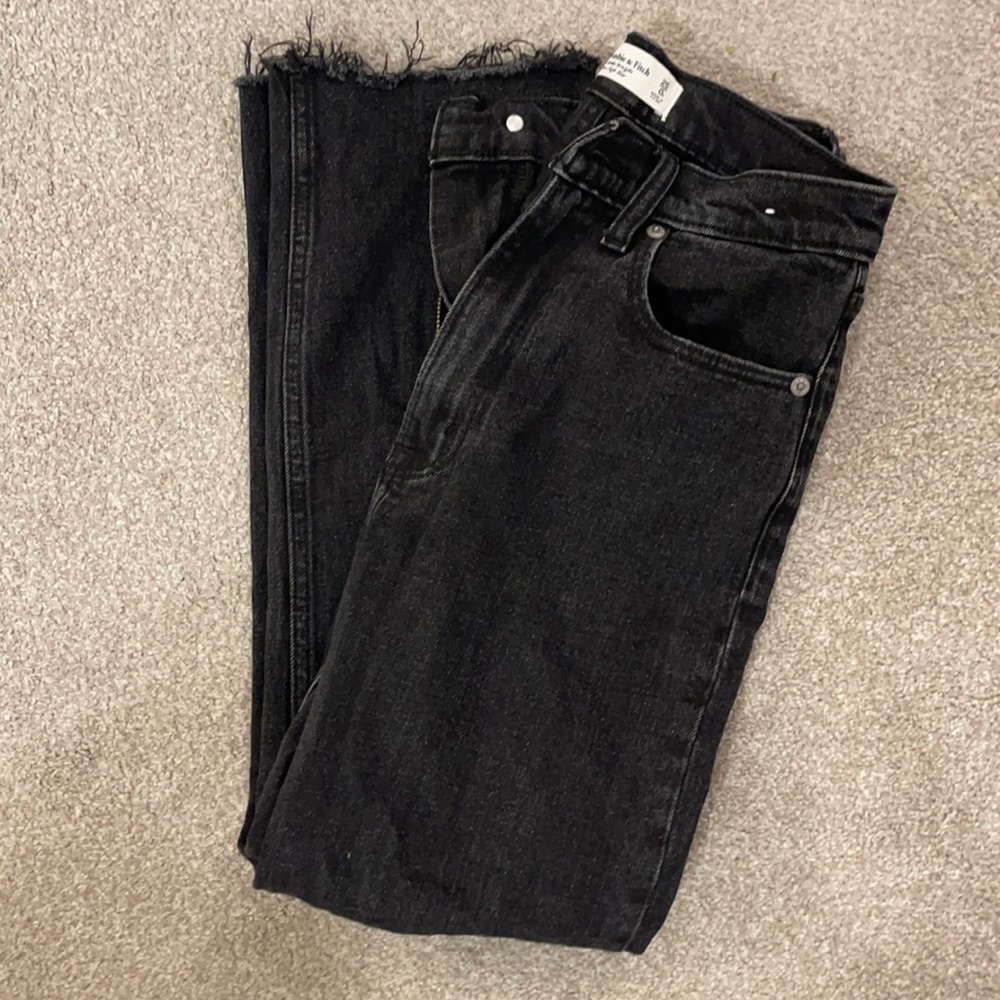 Abercrombie & Fitch Ankle Straight Ultra High Rise
